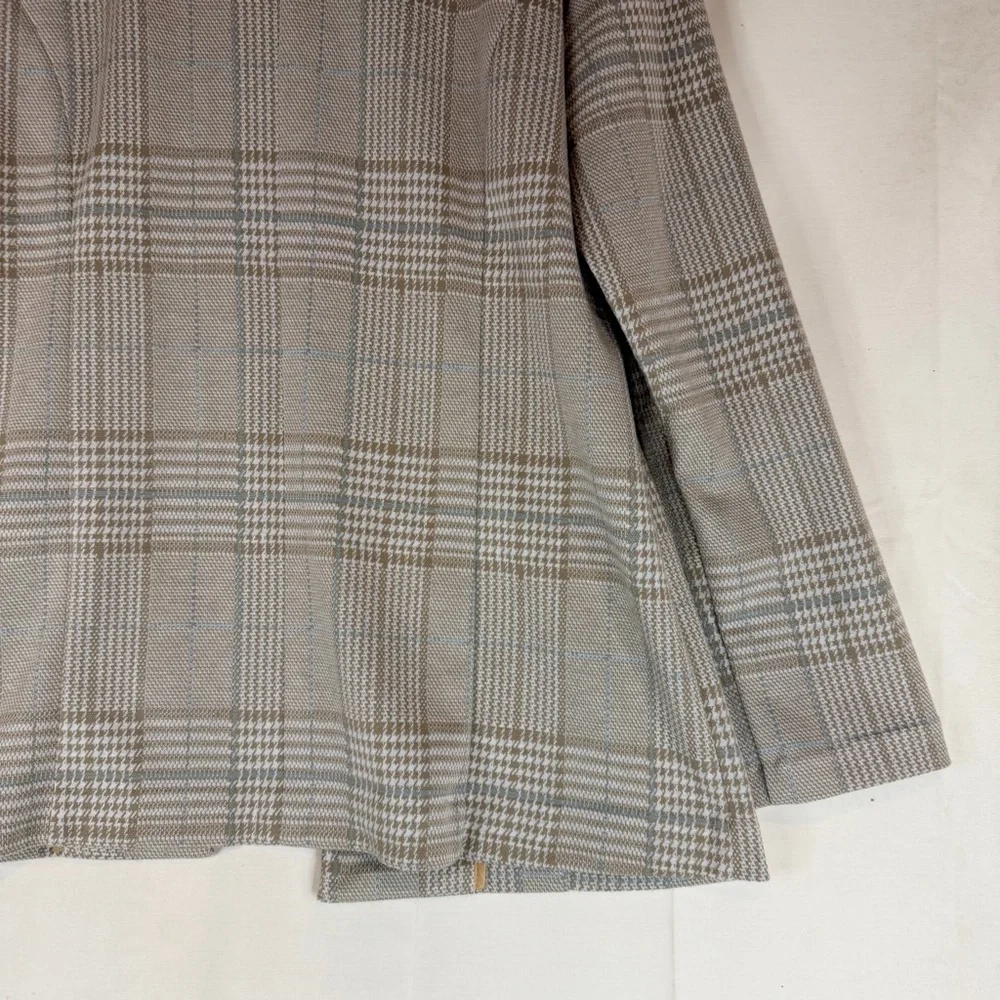 LIVERPOOL Women’s Size L Blazer Jacket Knit Houndstooth Plaid Stretch - Picture 14 of 16